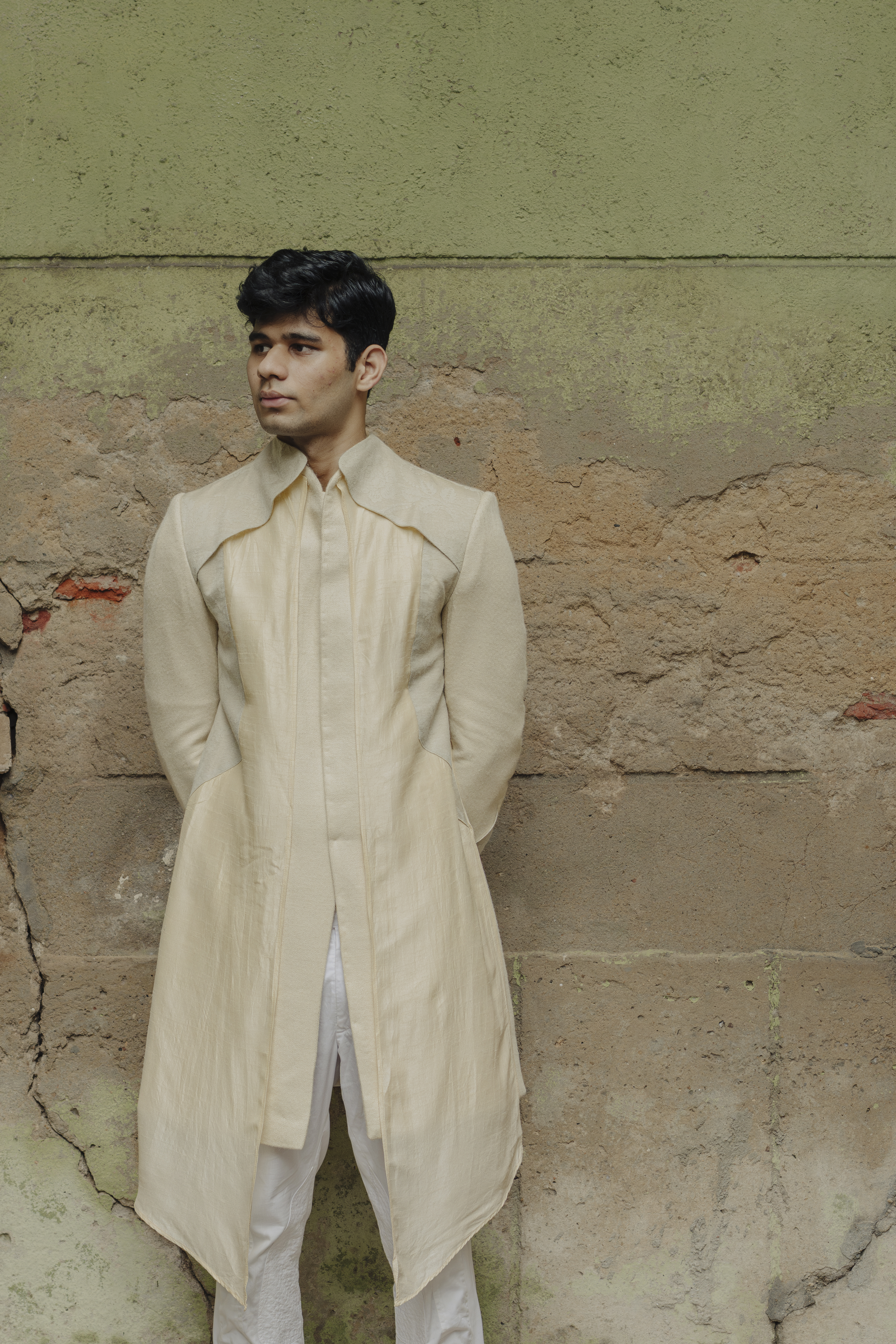 Beige Structured Kurta 3